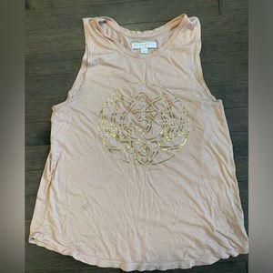 Spiritual Gangster Light Pink with Gold Symbol Women’s M Tank Top